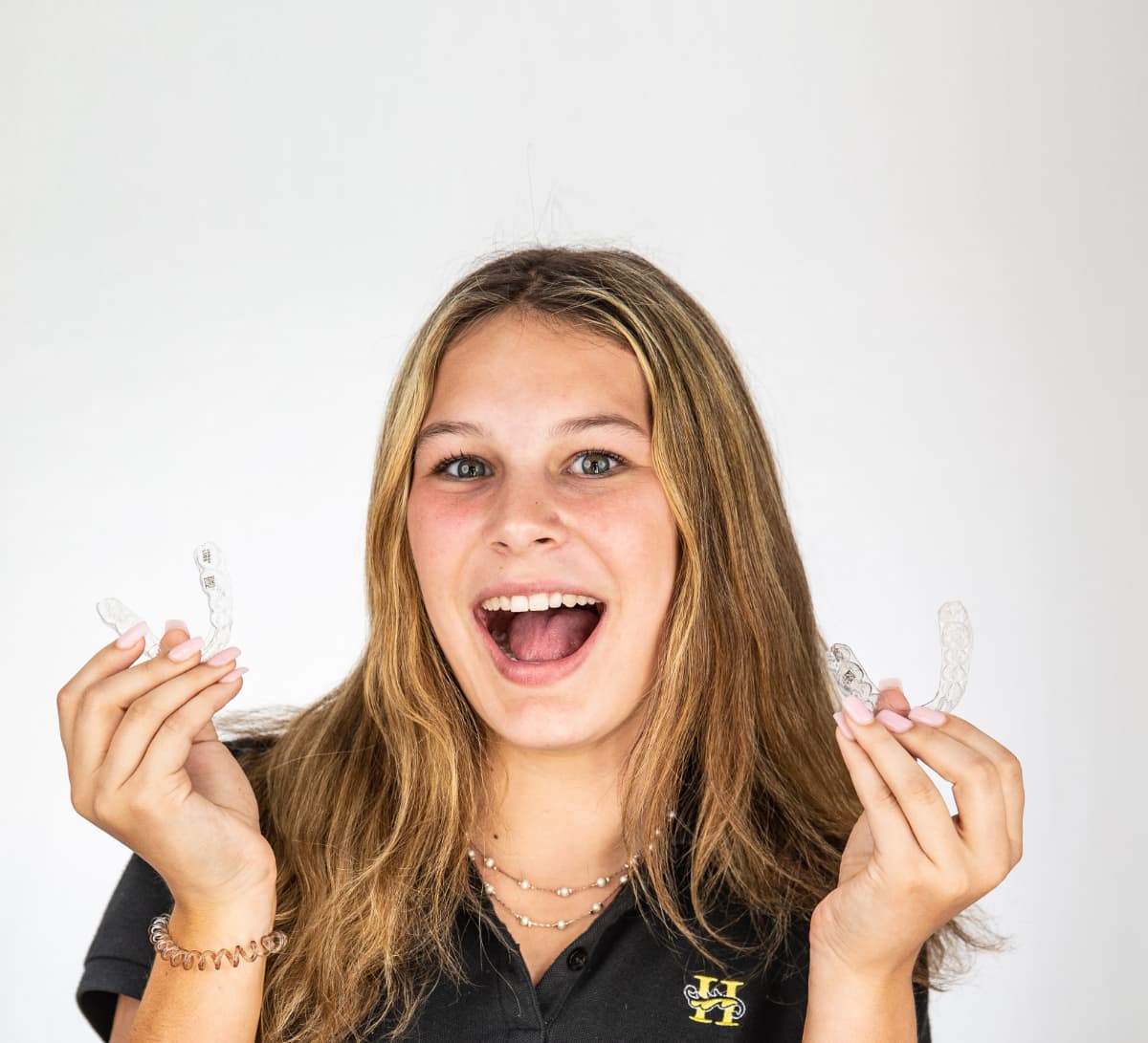 teen patient smiling with braces