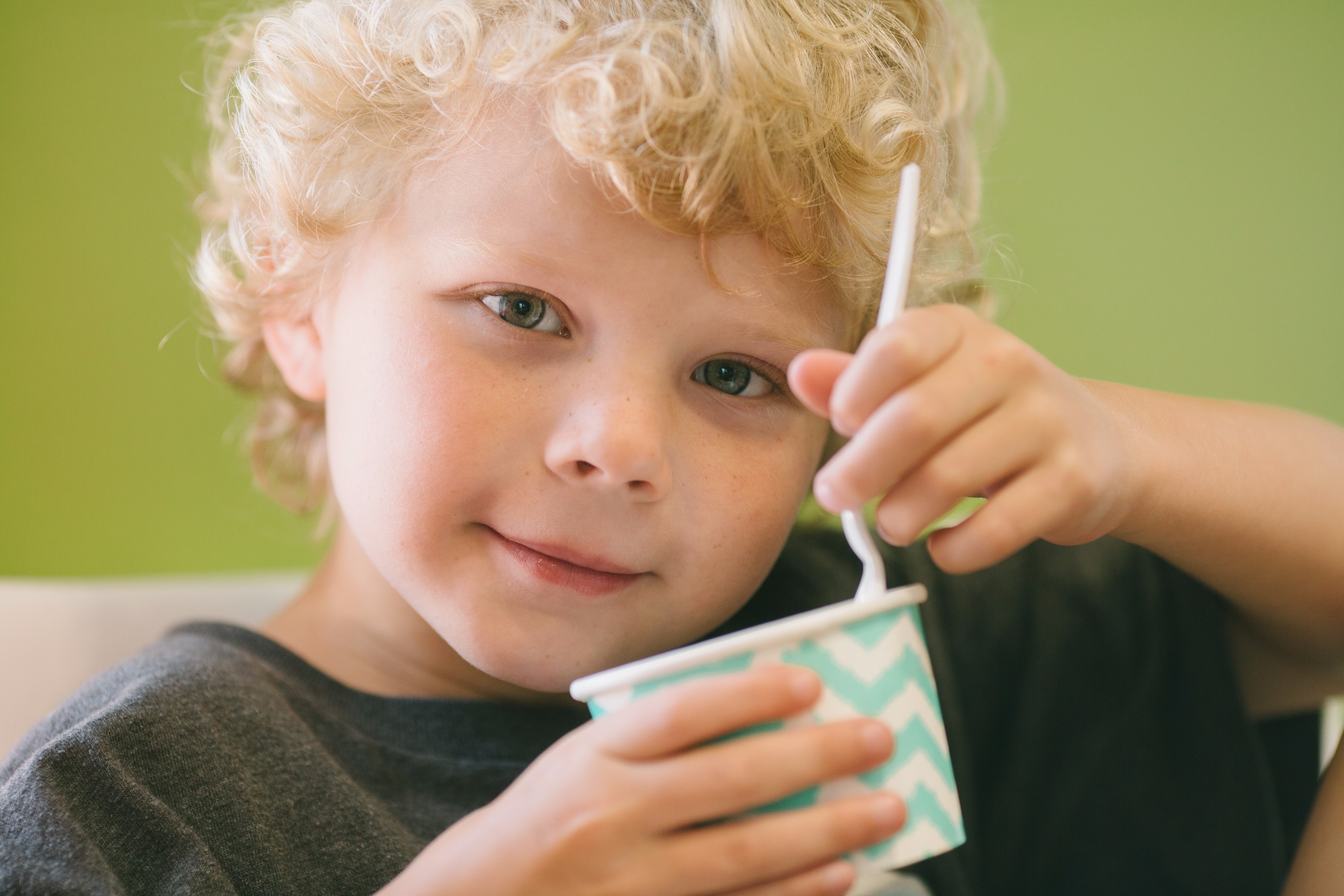 child with ice cream
