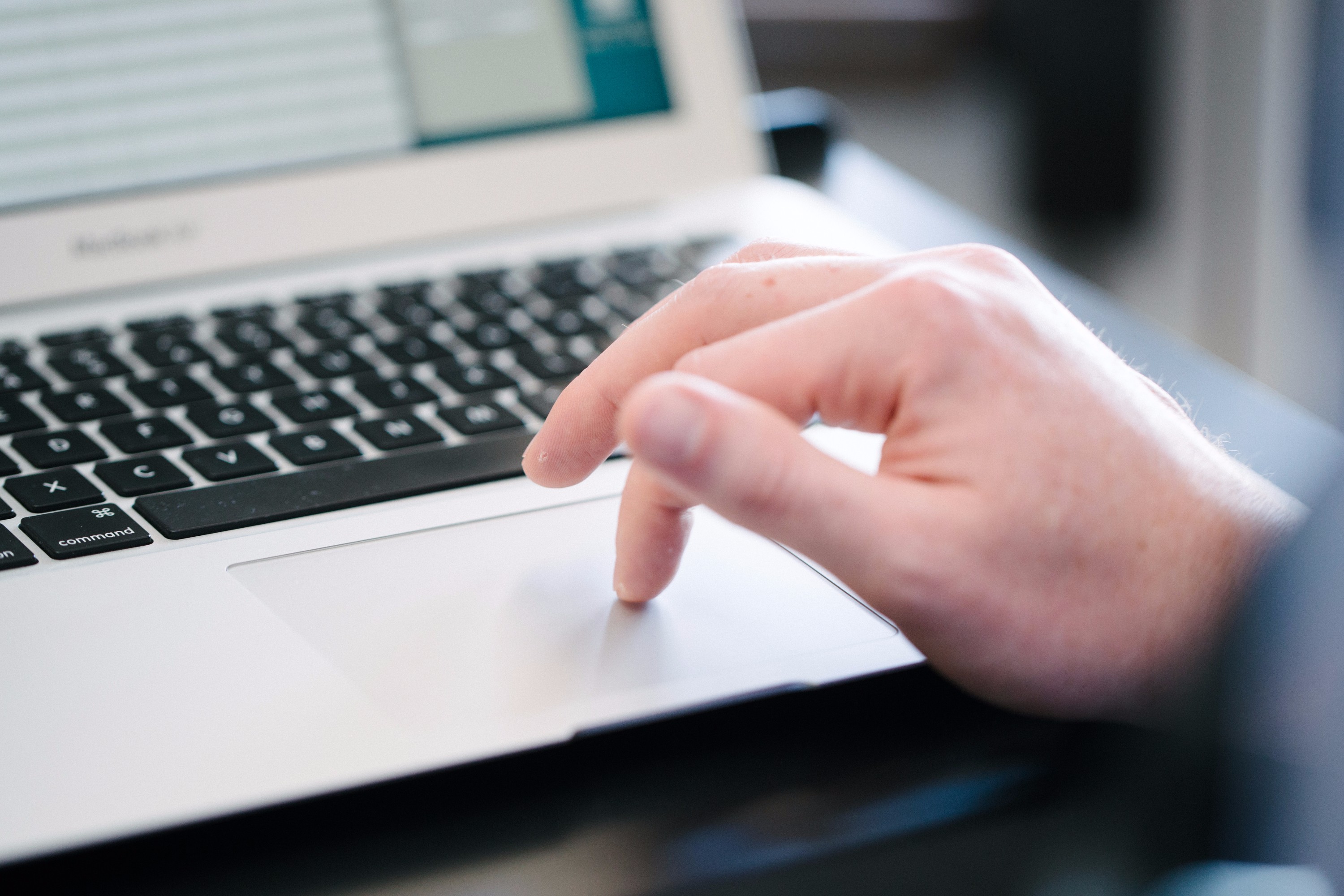 Working on a computer