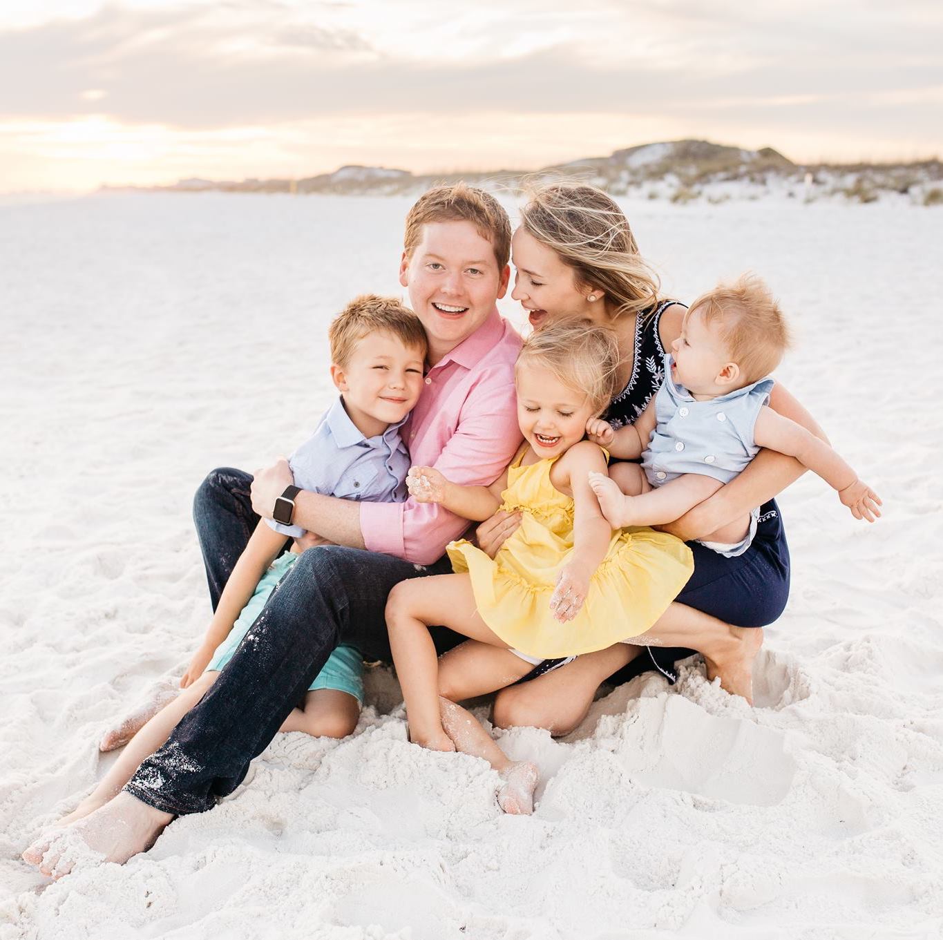 dr. kyle and family at the beach