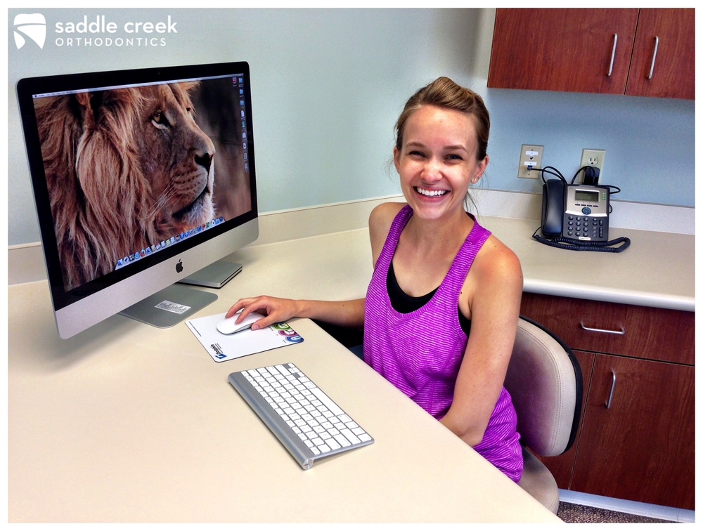 Anna hard at work in our consultation room