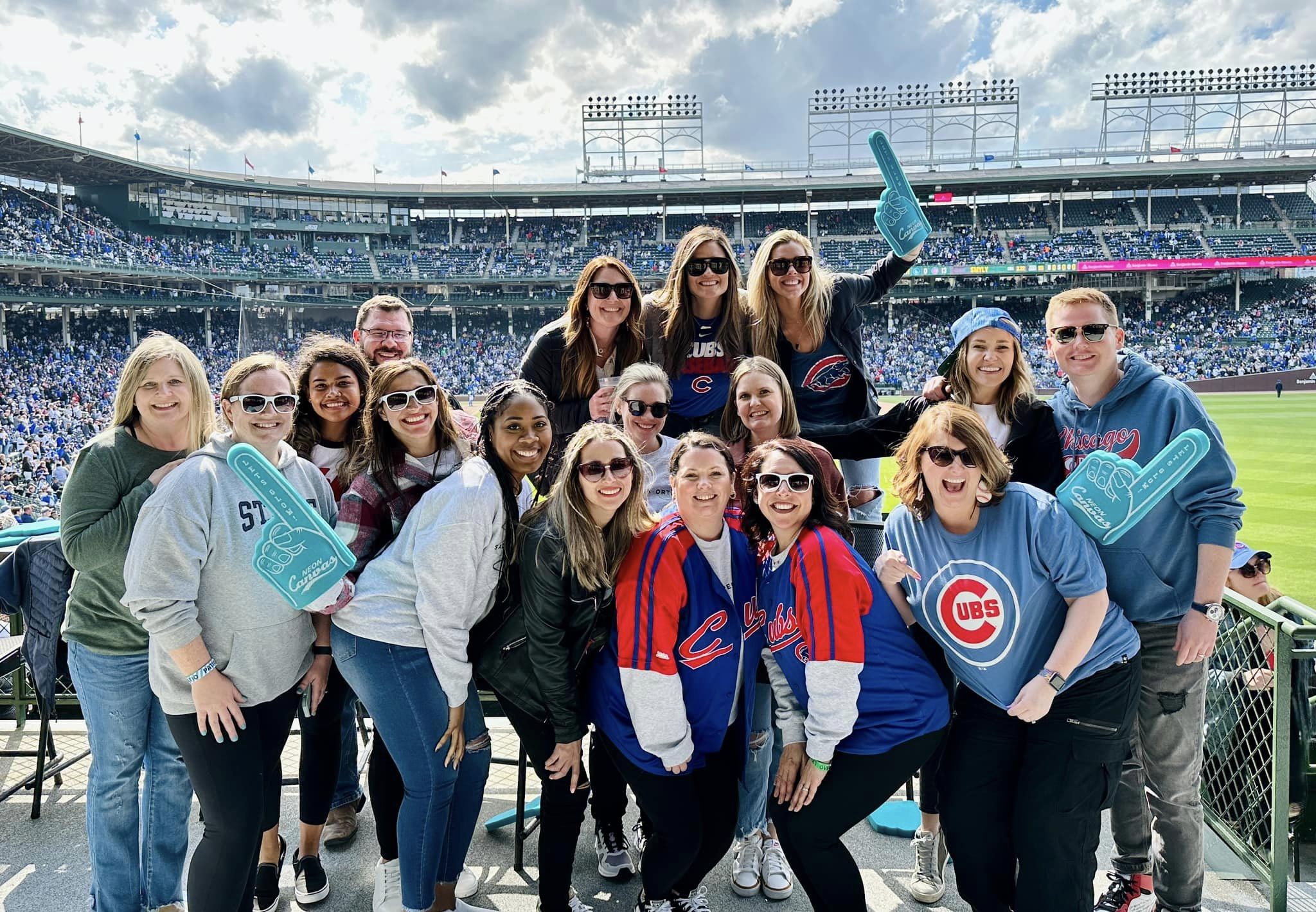 Dr. Kyle Fagala and SCO team at baseball game